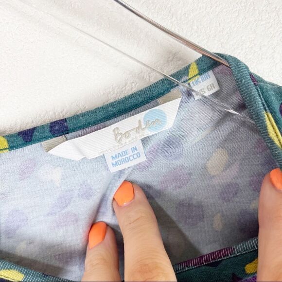 Boden Midi Long Sleeve Floral Green Print Size 6 - Picture 6 of 9